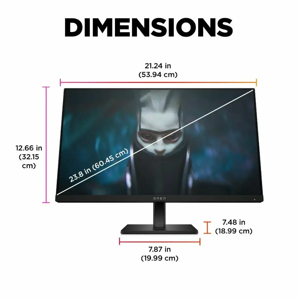 HPOpen Box OMEN 60.5 cm (23.8) FHD 165Hz Gaming Monitor - OMEN 24
